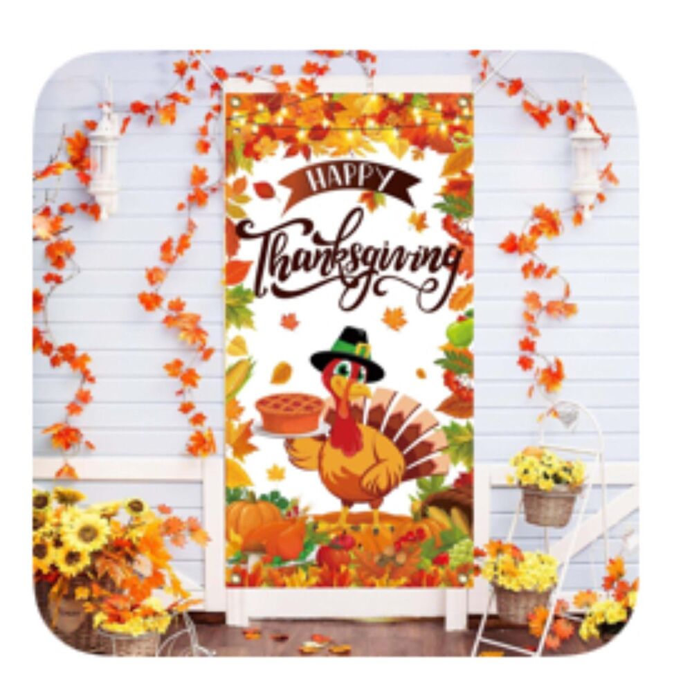 Happy Thanksgiving Door Cover 71x35 Inch, 9N-166H002
